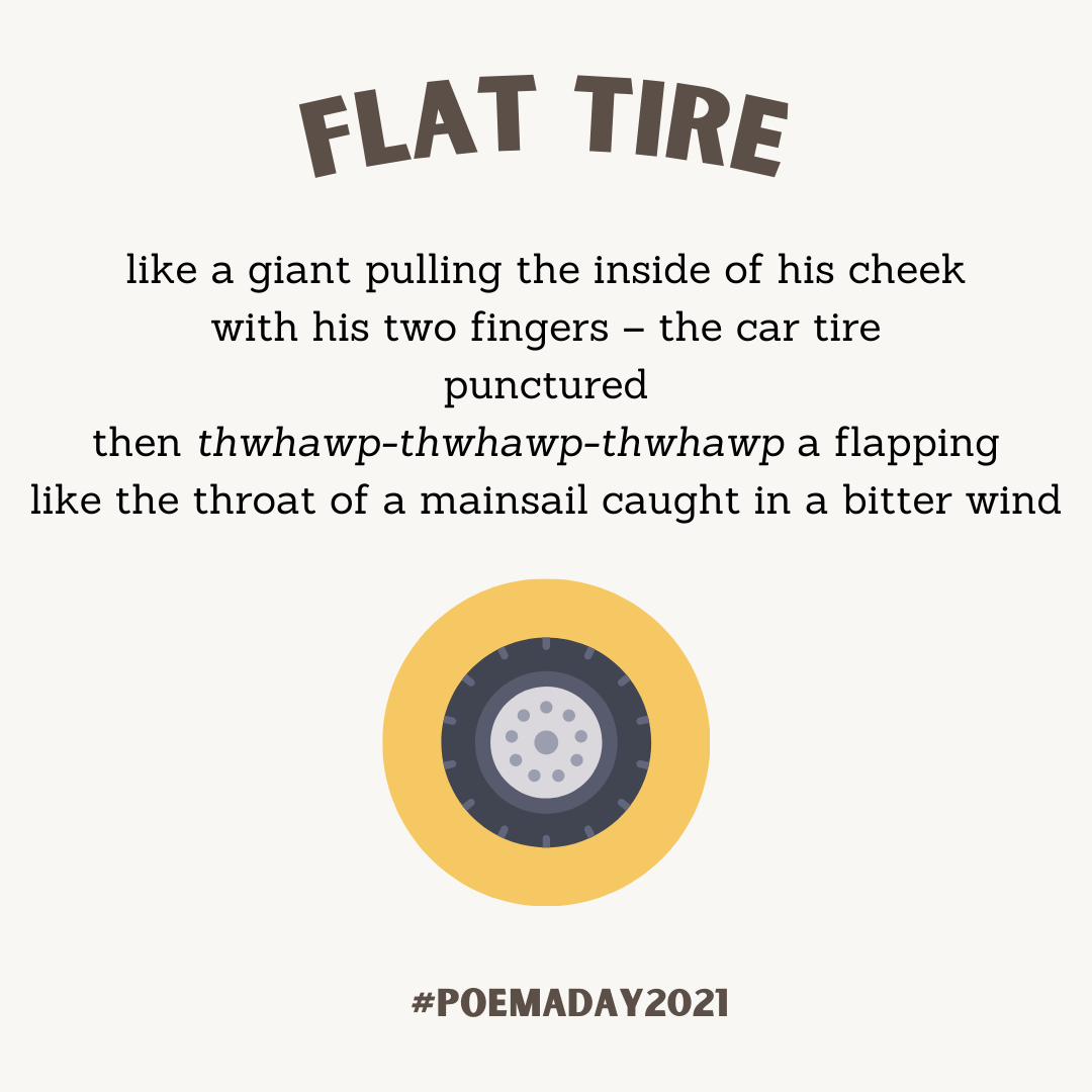 Poem 179 – Flat Tire &amp; TONIGHT AT 8PM INSTAGRAM LIVE EVENT! – VANESSA ...